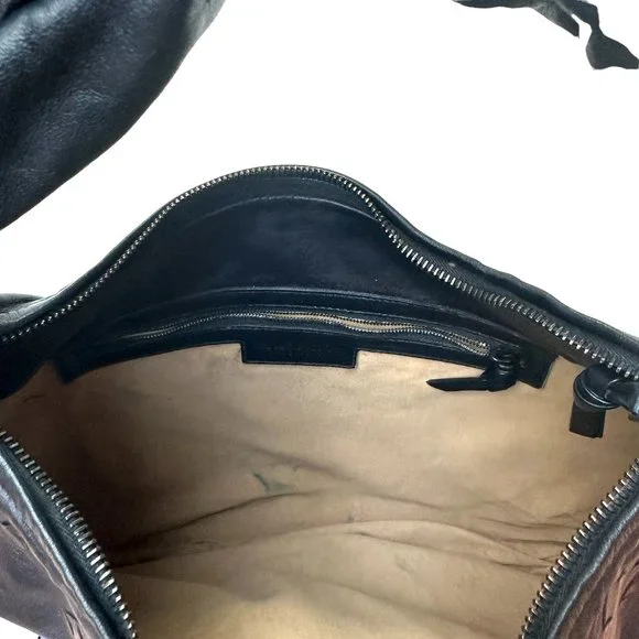 Bottega Veneta Navy Leather Hobo Bag - Picture 8 of 11